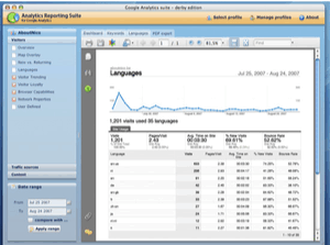 Gooogle Analytics AIR beta
